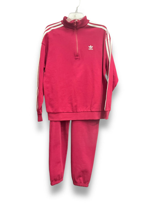 Athletic Pants 2pc By Adidas In Maroon, Size: S