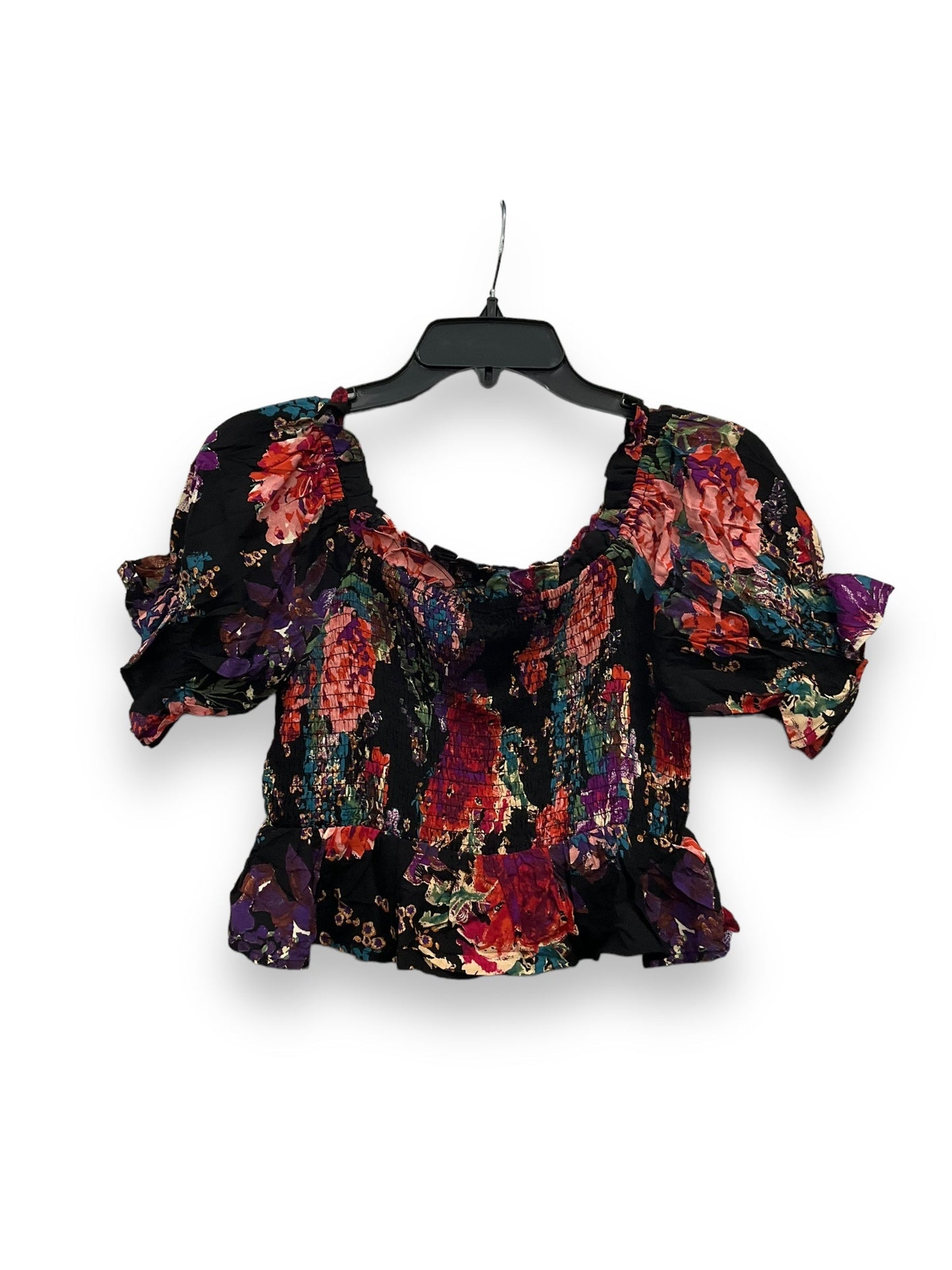 Floral Print Top Short Sleeve Andree By Unit, Size S