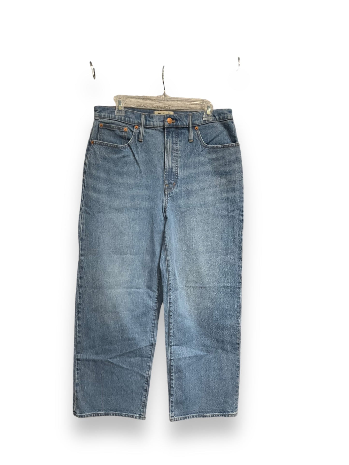 Jeans Straight By Madewell In Blue Denim, Size: 10