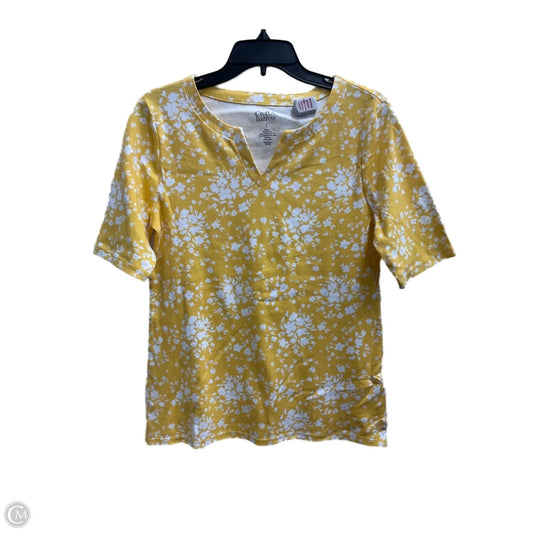 Top Short Sleeve By Croft And Barrow In Yellow, Size: S