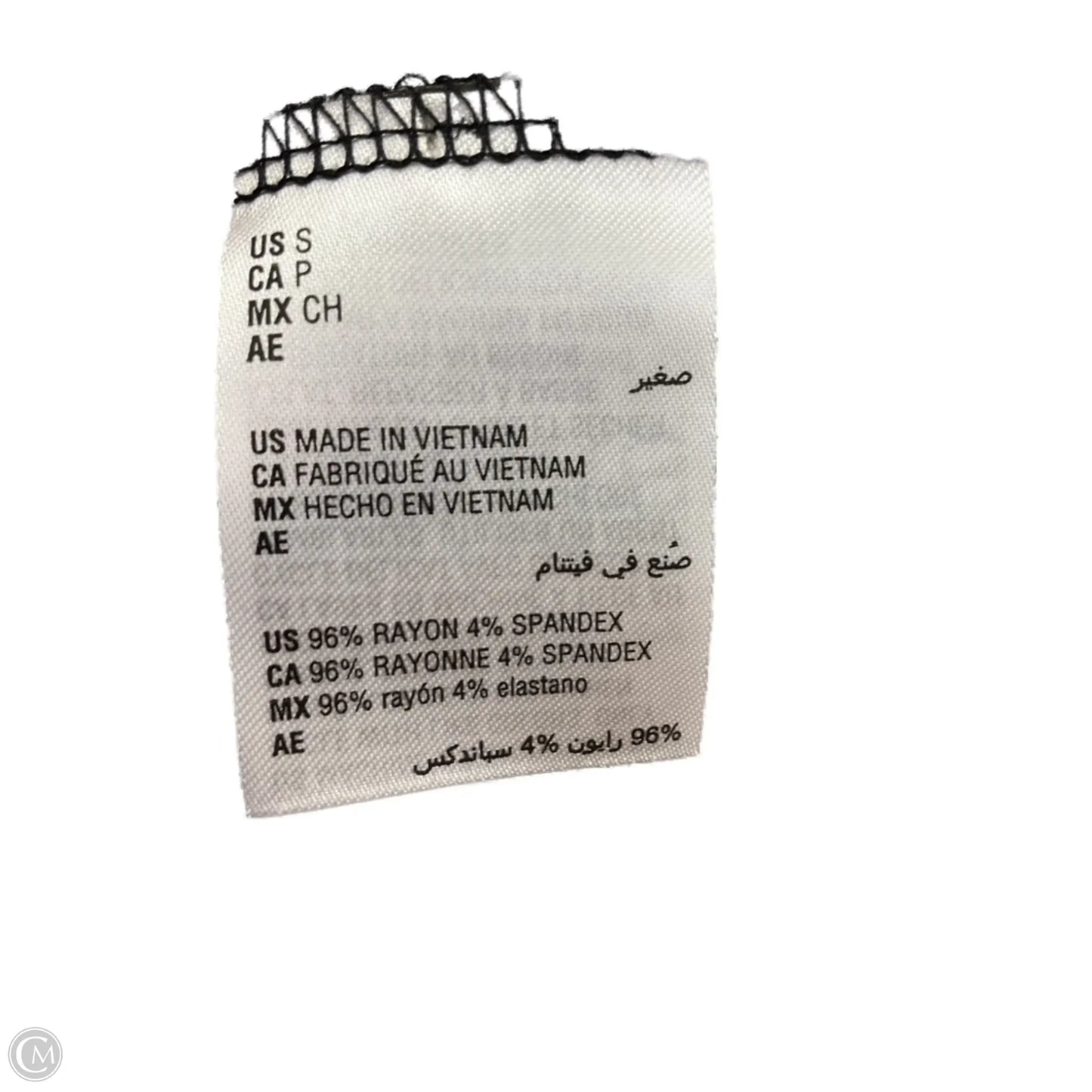 Top Short Sleeve By Alfani In Black & White, Size: S