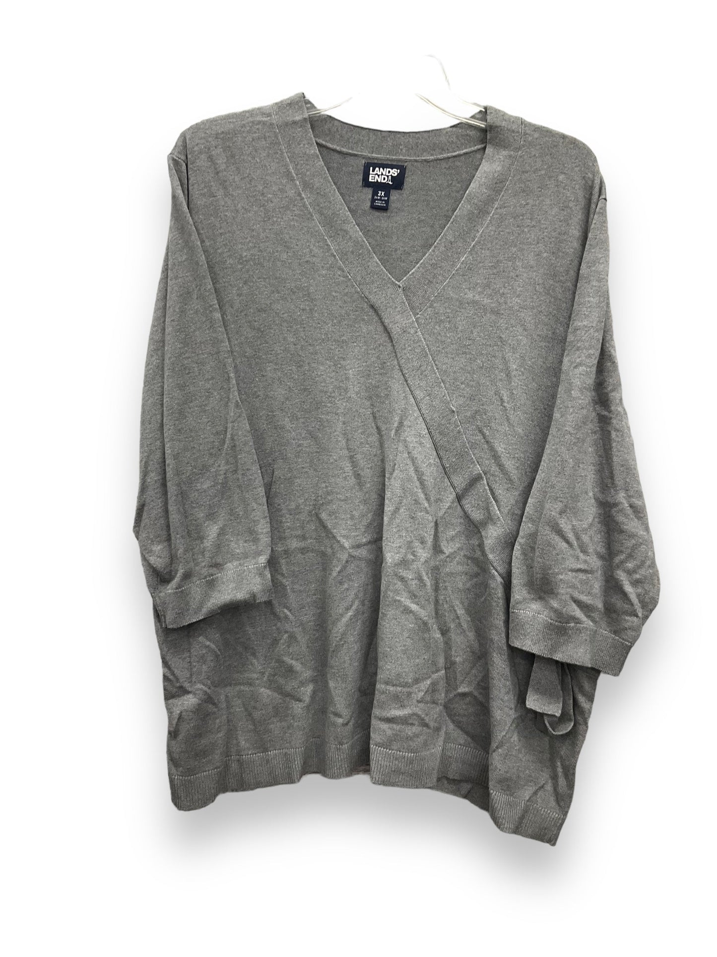 Grey Top Long Sleeve Lands End, Size 3x