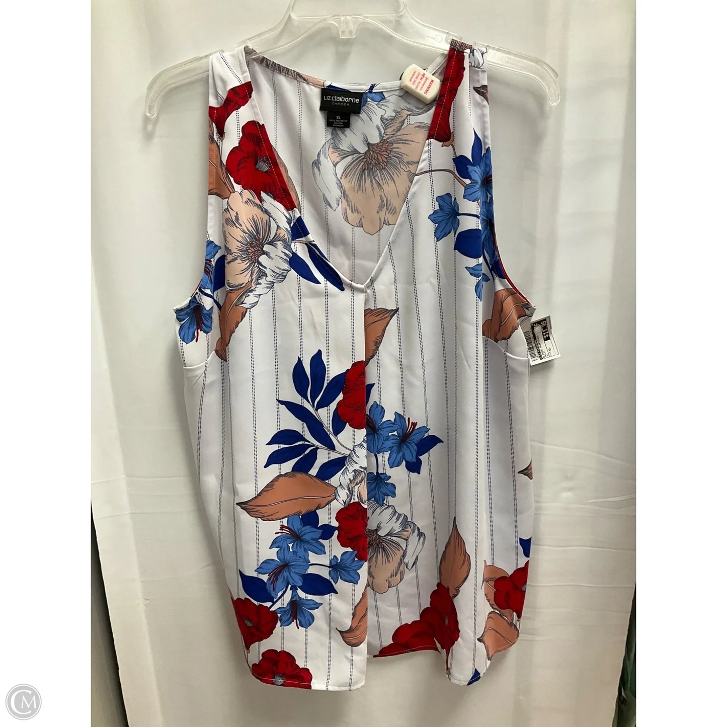 Blouse Sleeveless By Liz Claiborne In Multi-colored, Size: Xl