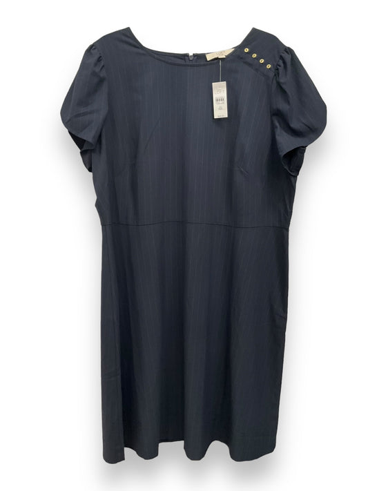 Navy Dress Casual Midi Loft, Size 2x