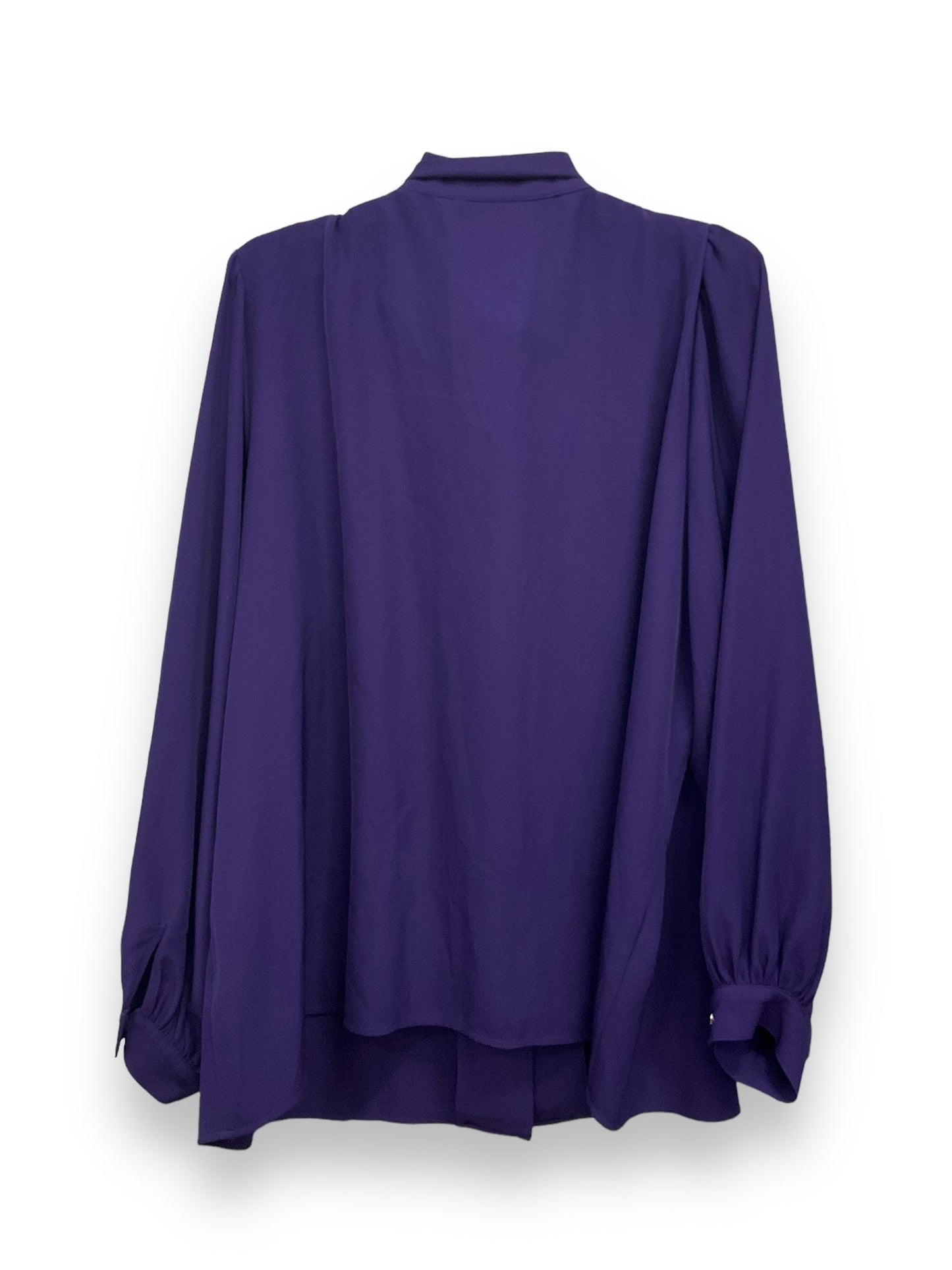 Purple Blouse Long Sleeve Calvin Klein, Size 2x