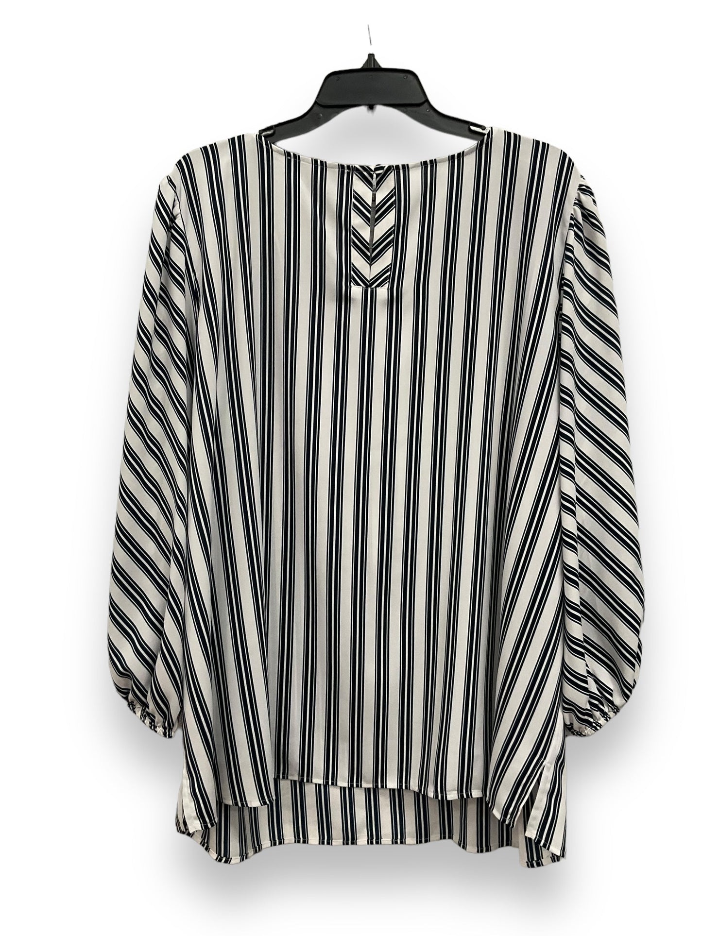Striped Pattern Blouse 3/4 Sleeve Loft, Size 1x