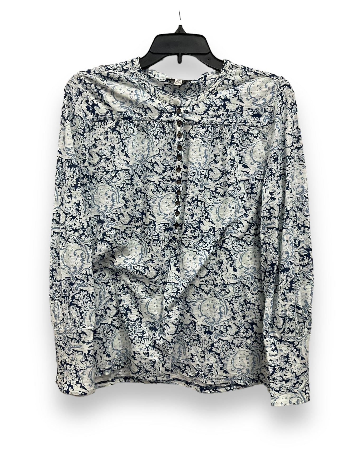 Paisley Print Top Long Sleeve Lucky Brand, Size M