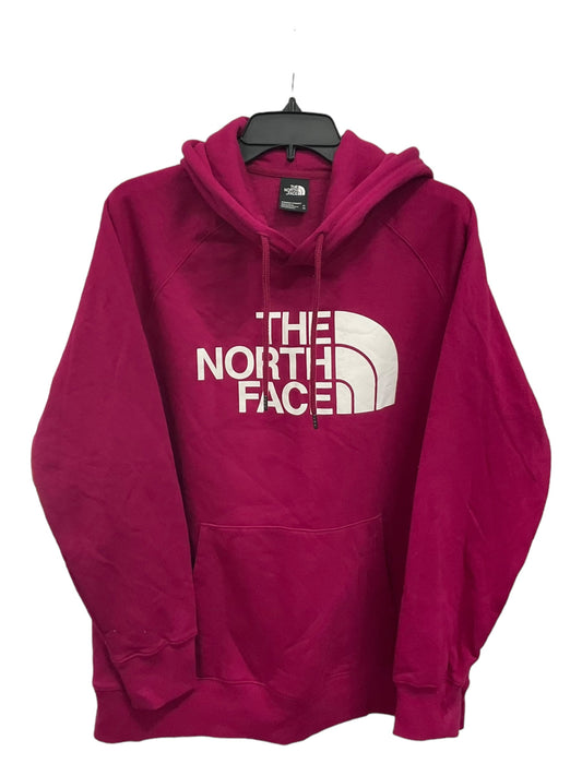 Pink Athletic Top Long Sleeve Hoodie The North Face, Size Xl