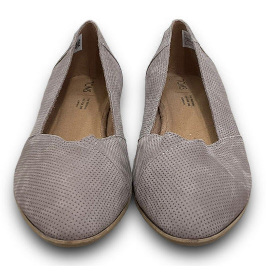 Brown Shoes Flats Toms, Size 10