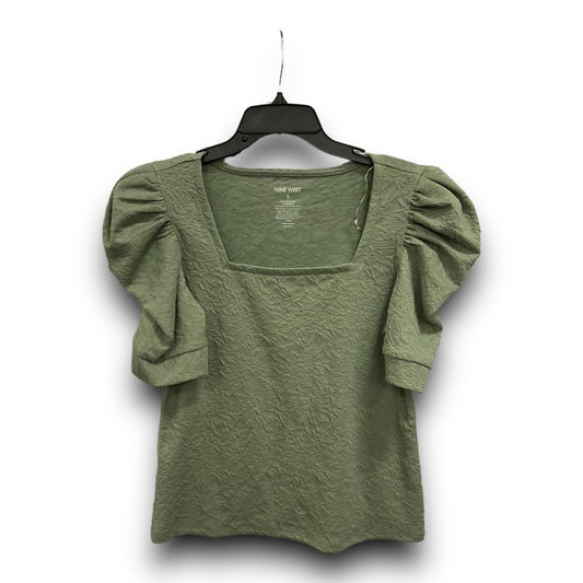 Top Short Sleeve By Nine West In Green, Size: S