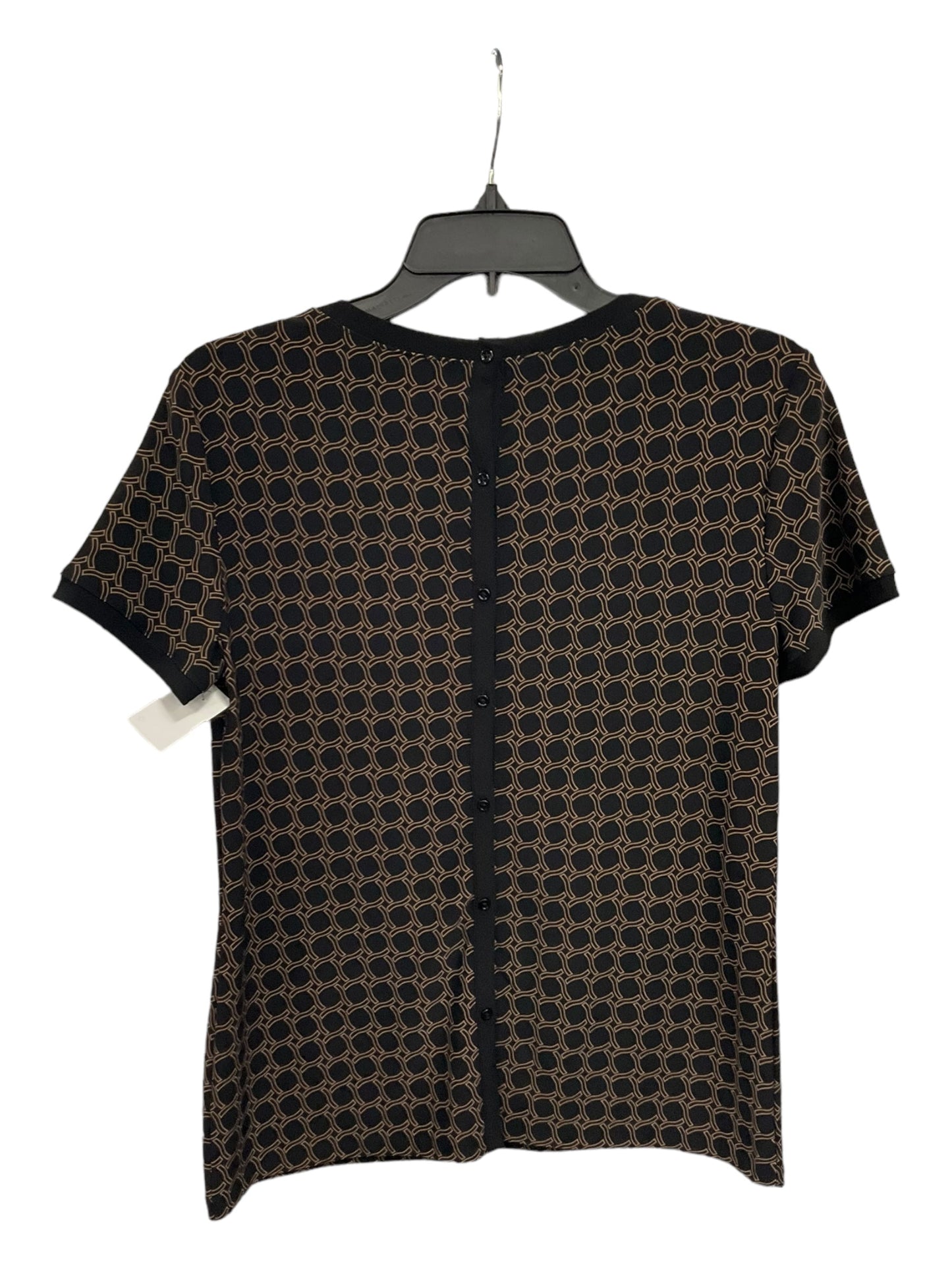 Top Short Sleeve By Anne Klein In Black, Size: S