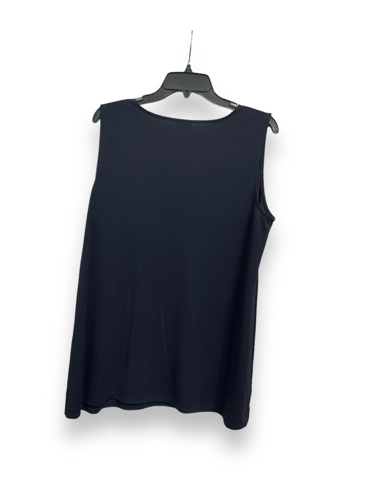 Top Sleeveless By Talbots In Navy, Size: 1x