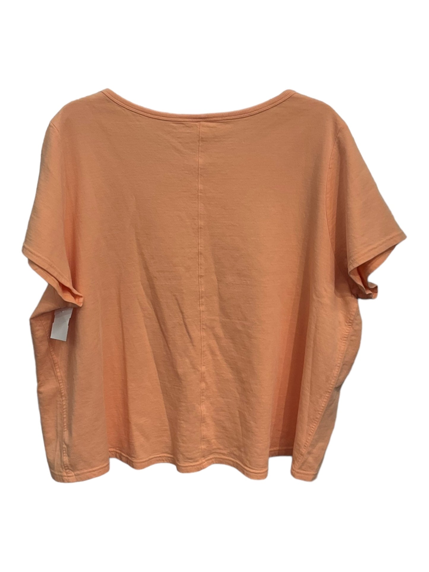 Top Short Sleeve By Athleta In Peach, Size: 2x