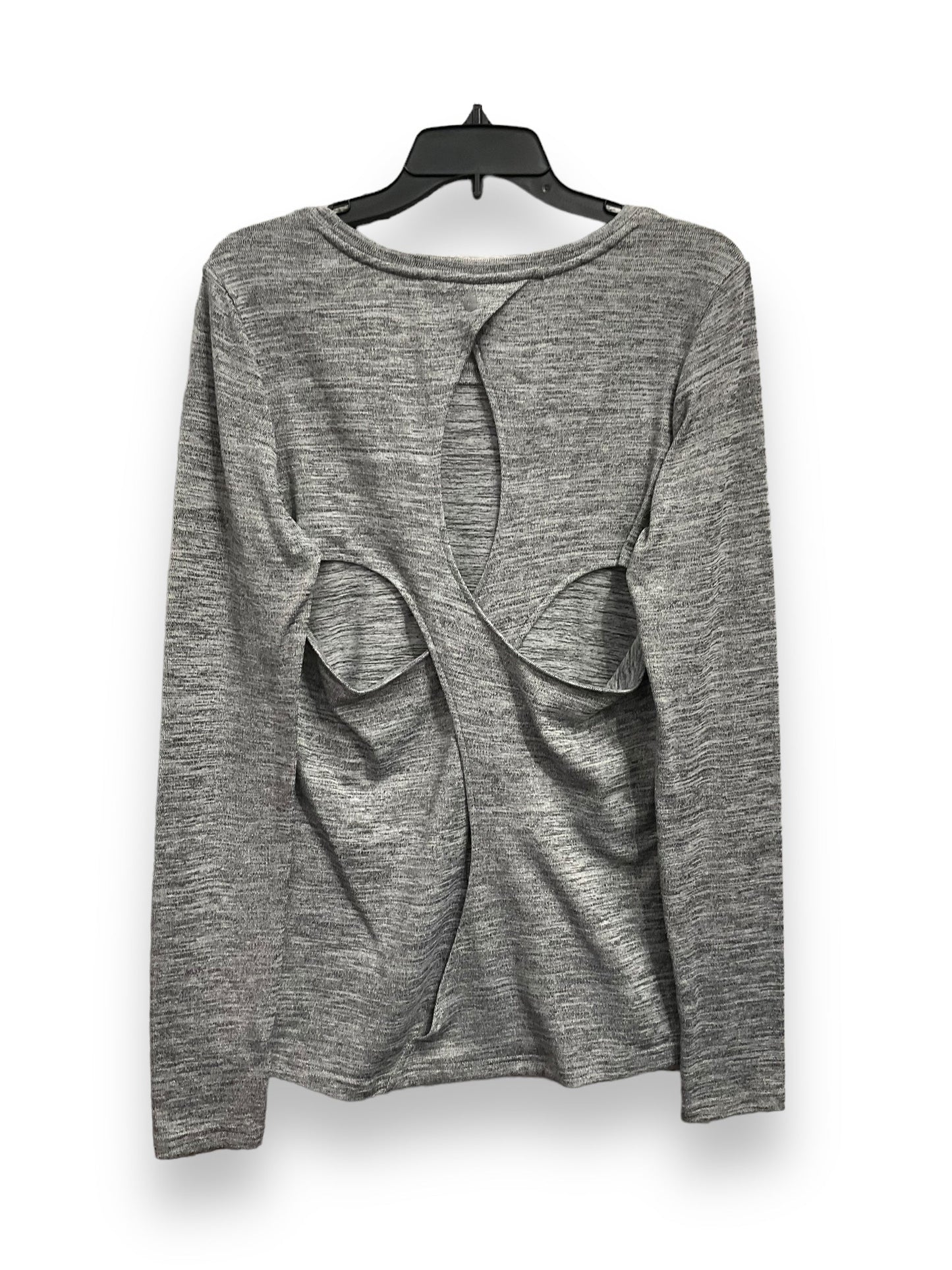 Top Long Sleeve By 90 Degrees By Reflex In Grey, Size: L