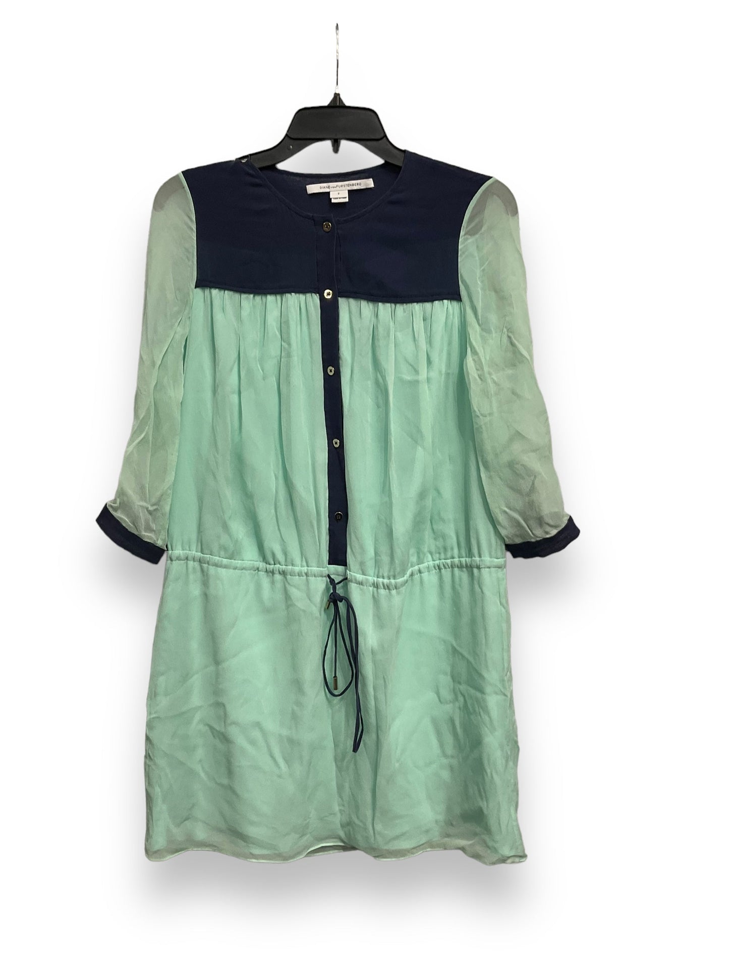 Dress Casual Short By Diane Von Furstenberg In Green, Size: S