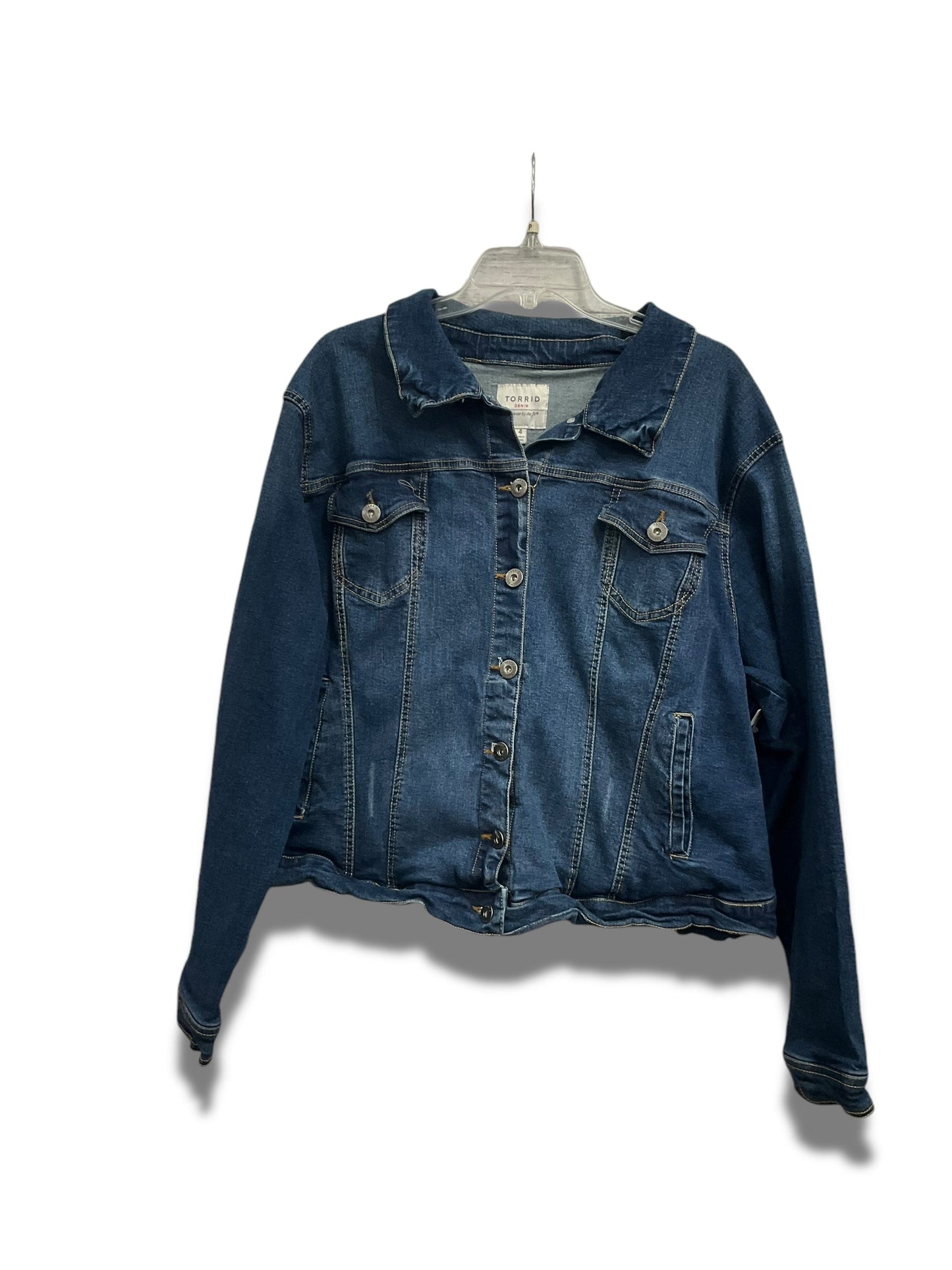 Jacket Denim By Torrid In Blue Denim, Size: 4x