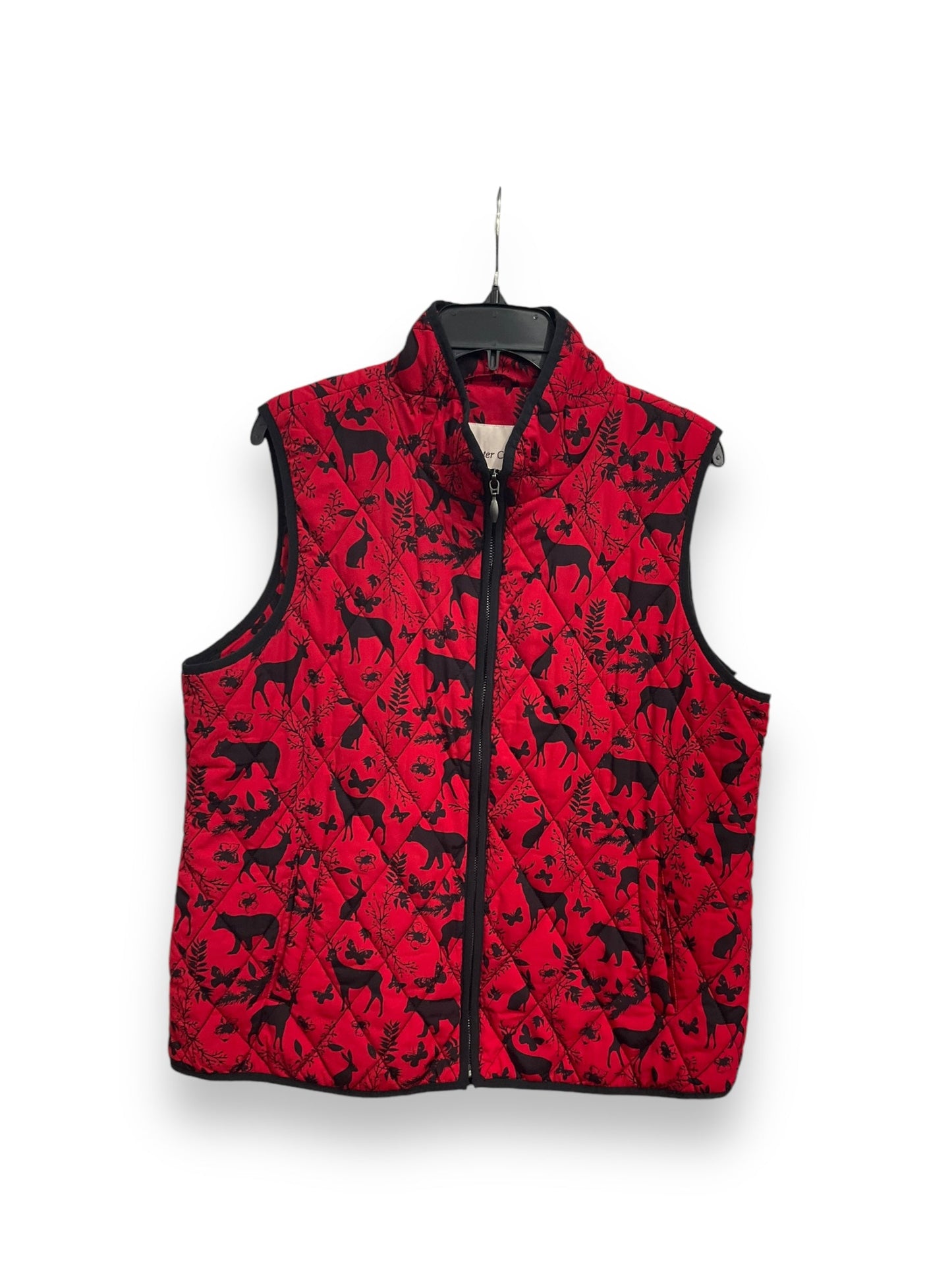 Vest Puffer & Quilted By Coldwater Creek In Red, Size: L