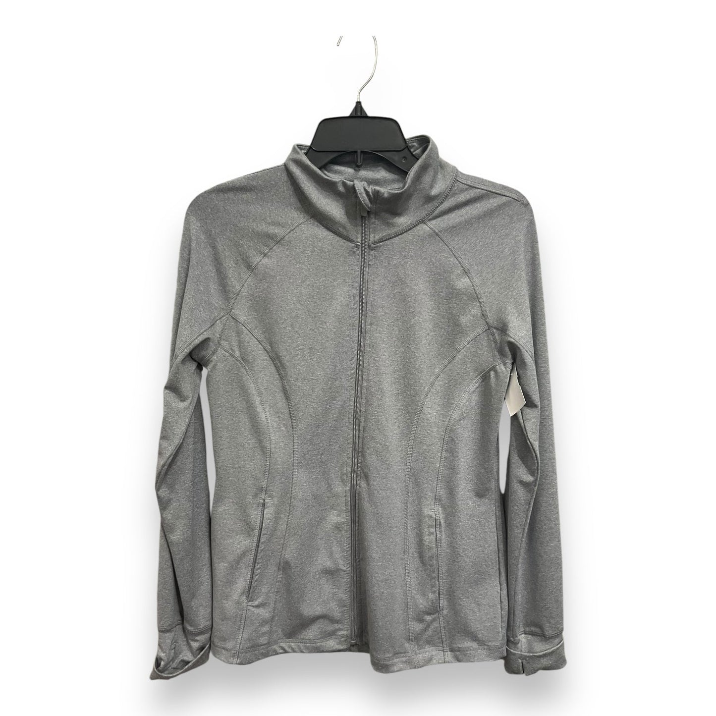 Athletic Jacket By 90 Degrees By Reflex In Grey, Size: L