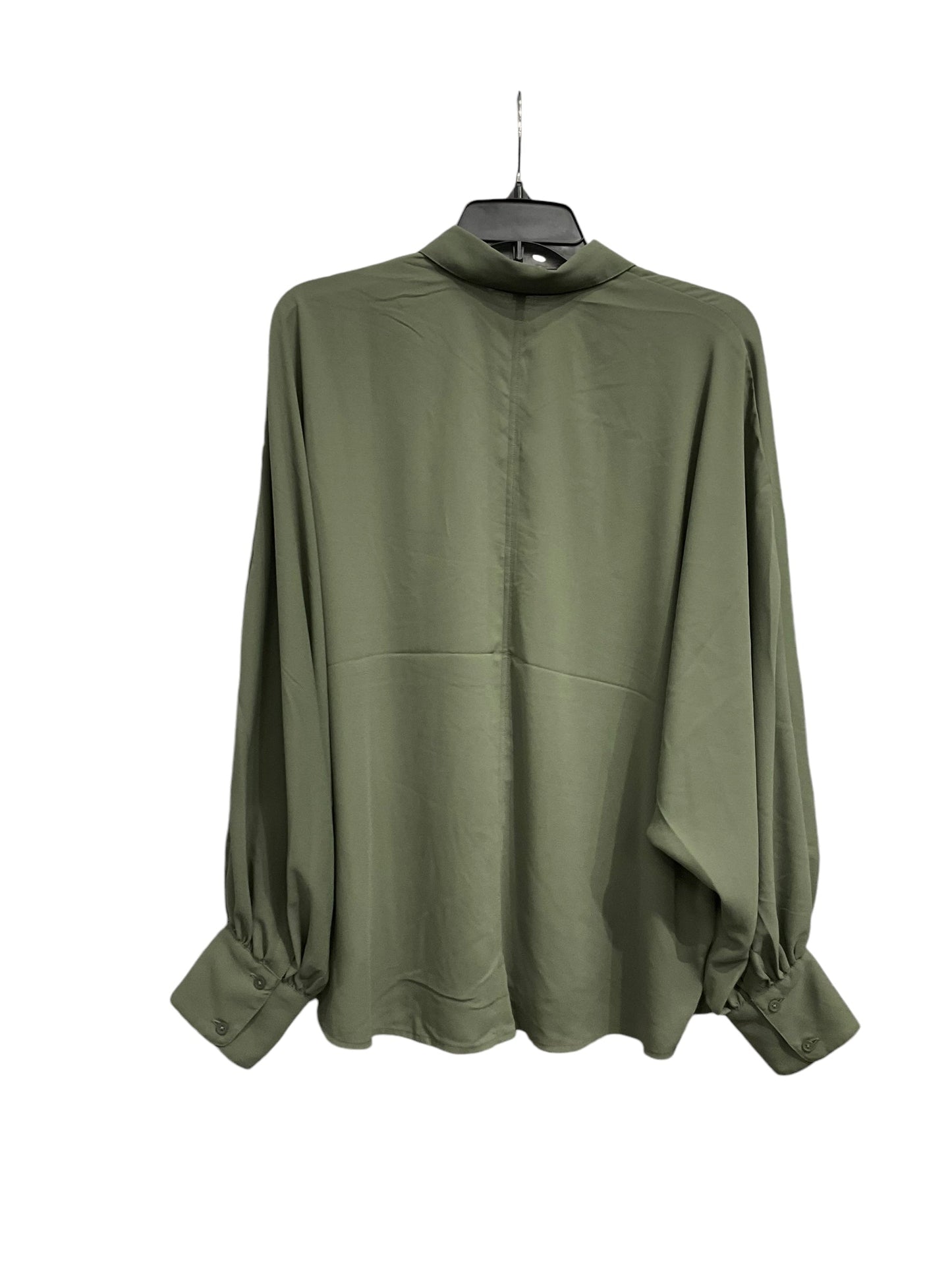 Blouse Long Sleeve By Express In Green, Size: L