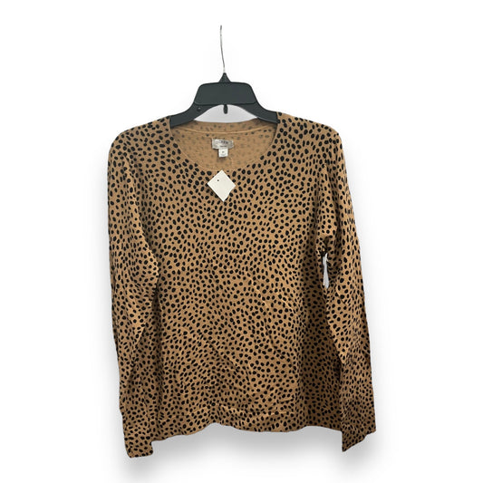 Top Long Sleeve By J. Crew In Animal Print, Size: M