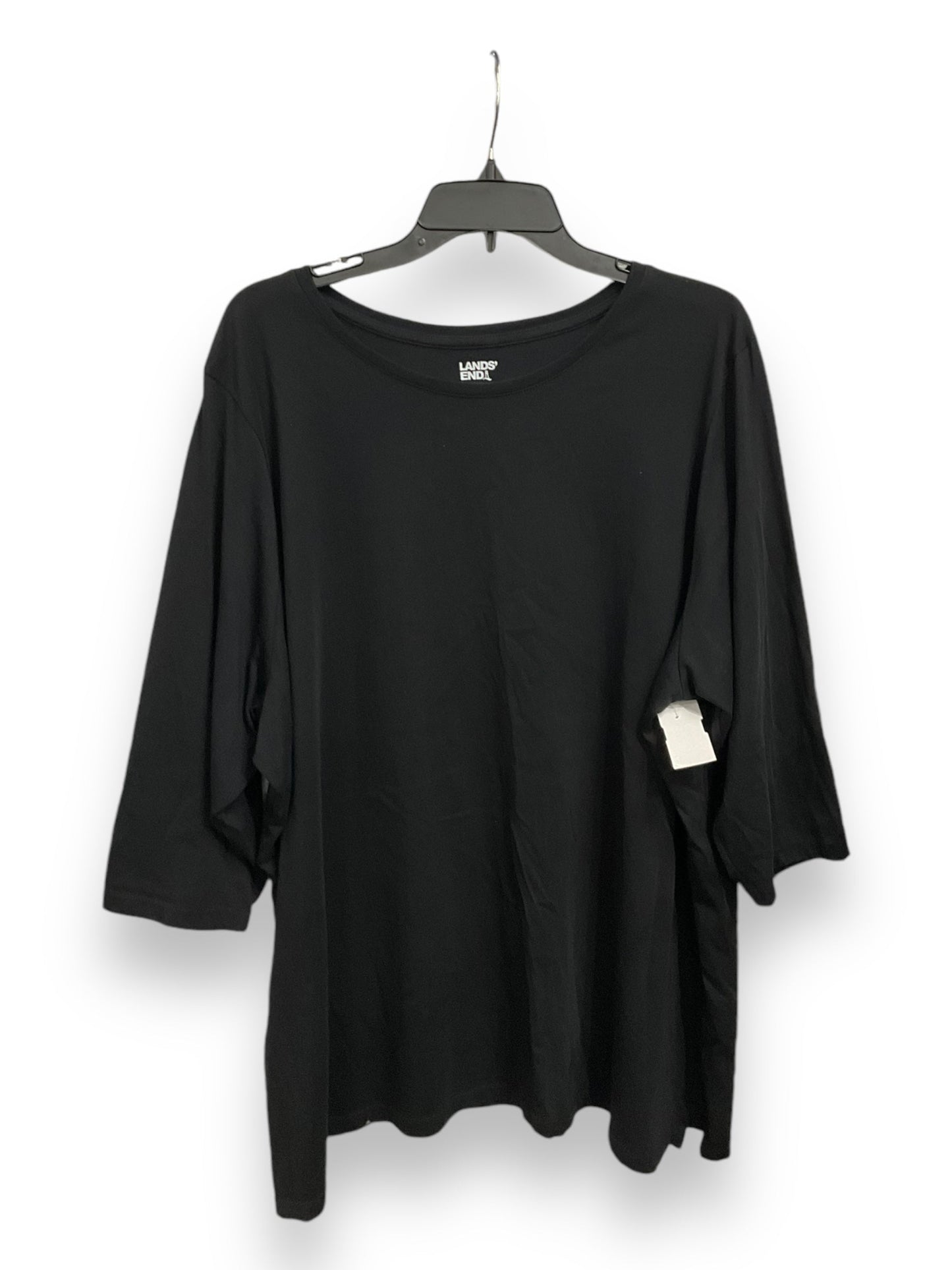 Top Short Sleeve Basic By Lands End In Black, Size: 3x