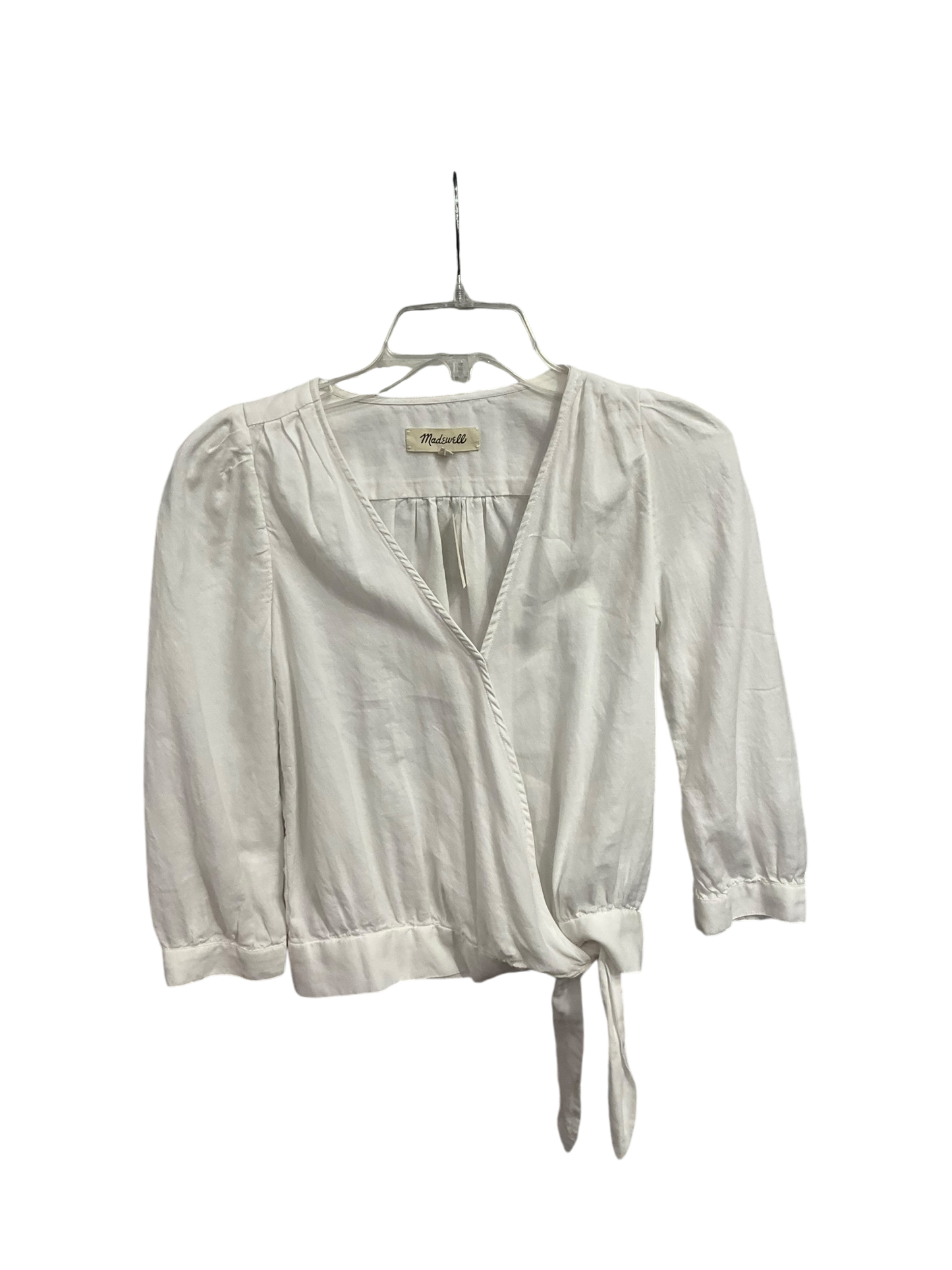 Blouse Long Sleeve By Madewell In White, Size: Xs