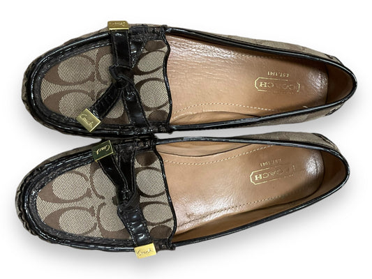 Shoes Flats By Coach In Brown, Size: 6.5