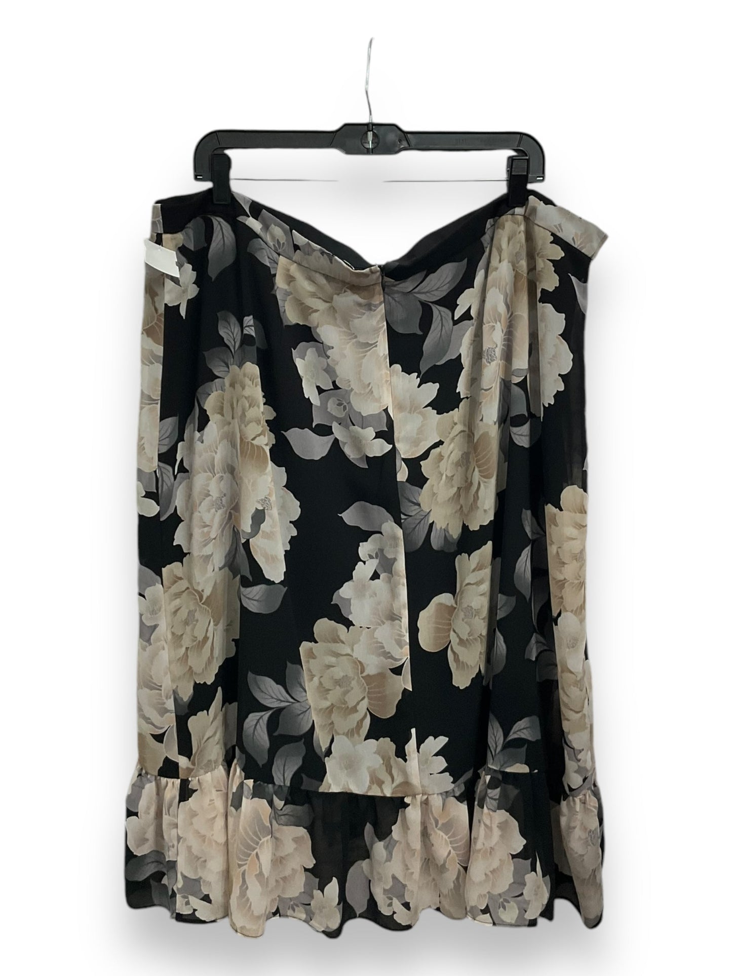 Skirt Midi By Calvin Klein In Floral Print, Size: 1x