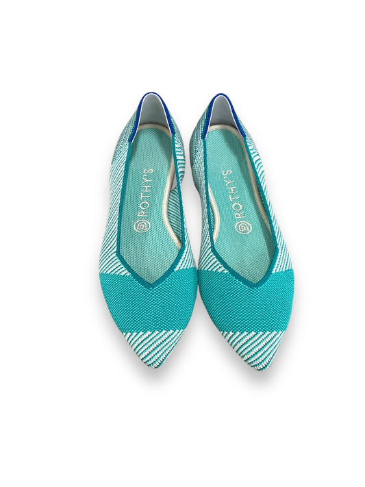 Shoes Flats By Rothys In Teal, Size: 9.5