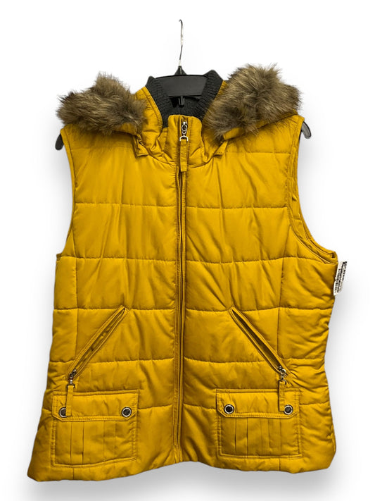 Vest Puffer & Quilted By Coldwater Creek In Yellow, Size: L