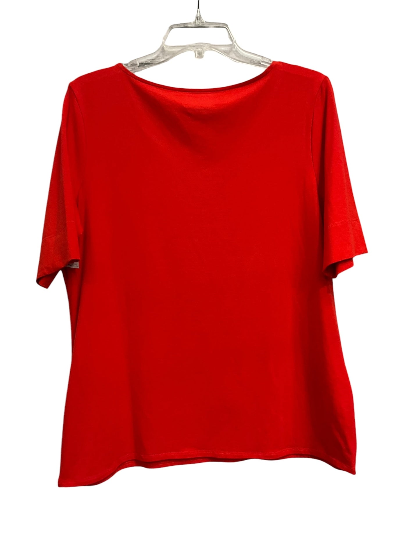 Top Short Sleeve Basic By Chicos In Orange, Size: L