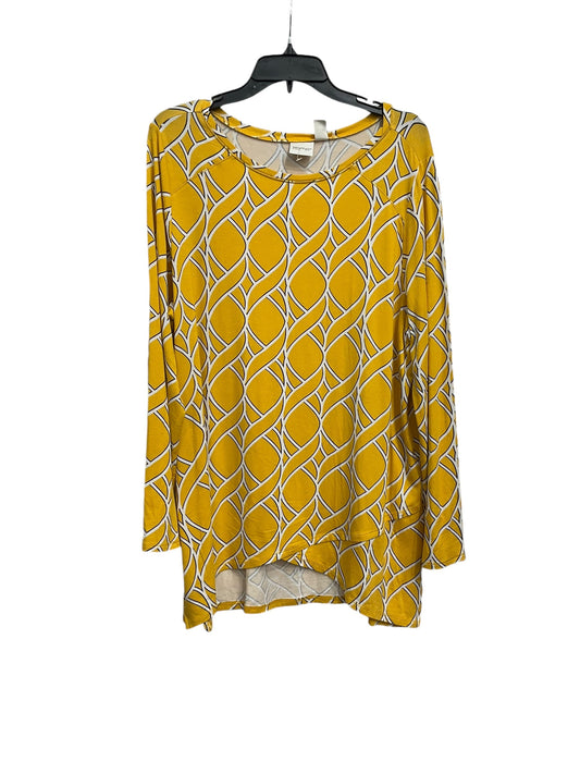 Top Long Sleeve By Chicos In Yellow, Size: Xl