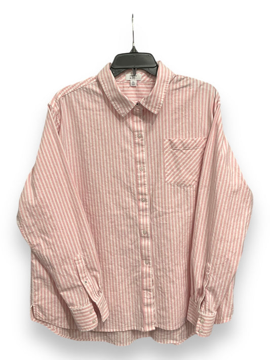 Top Long Sleeve By Crown And Ivy In Pink, Size: Xl