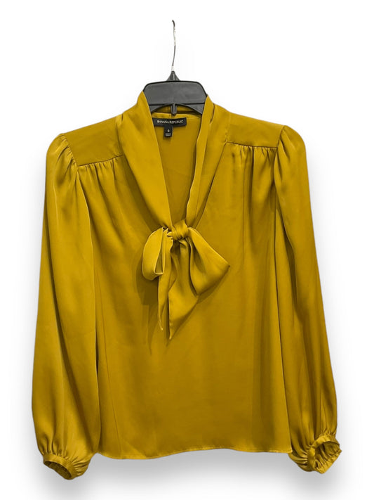 Blouse Long Sleeve By Banana Republic In Yellow, Size: S