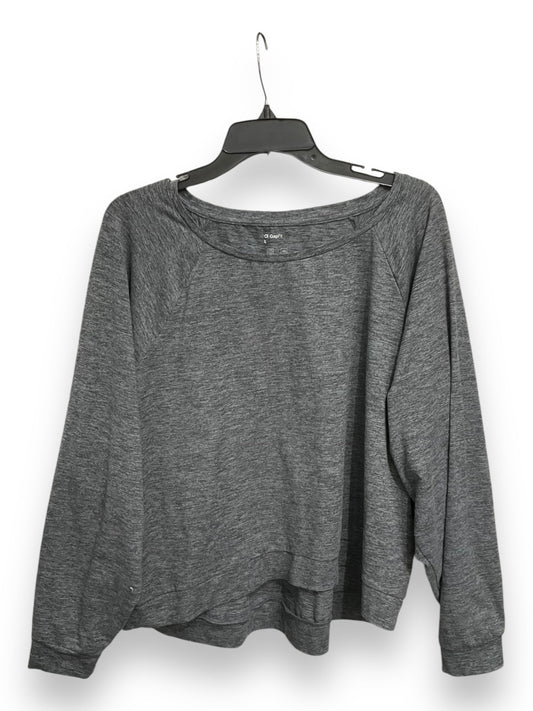 Athletic Top Long Sleeve Crewneck By Gapfit In Grey, Size: L