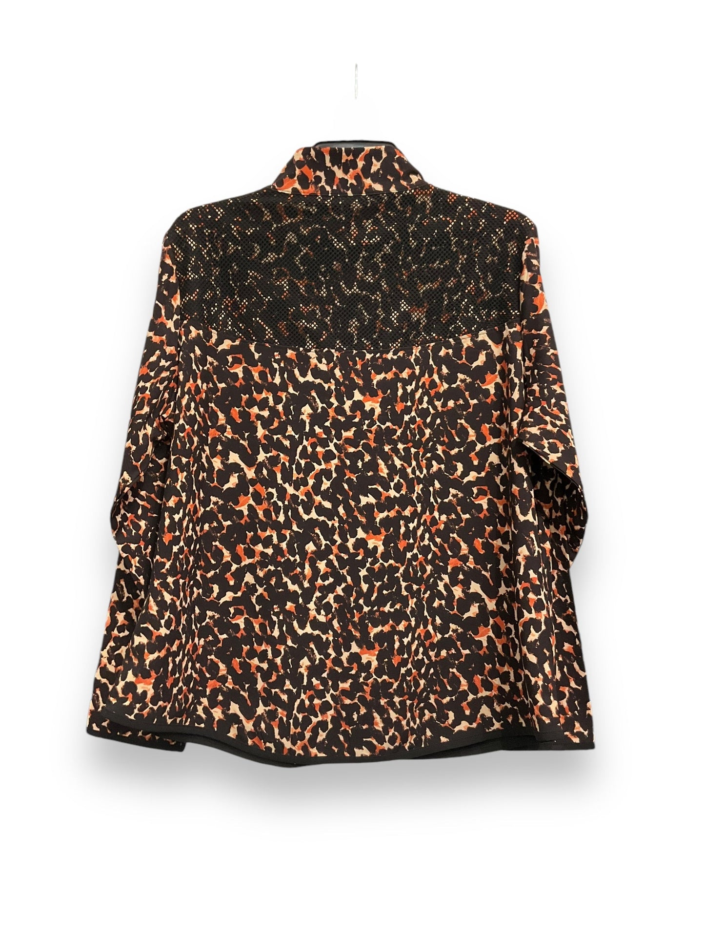 Jacket Windbreaker By Zenergy By Chicos In Animal Print, Size: 2x