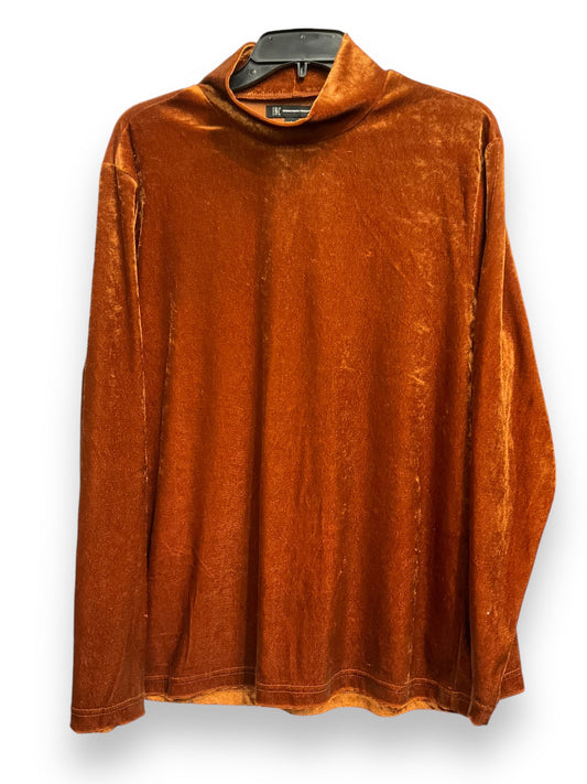 Top Long Sleeve Basic By Inc In Orange, Size: L