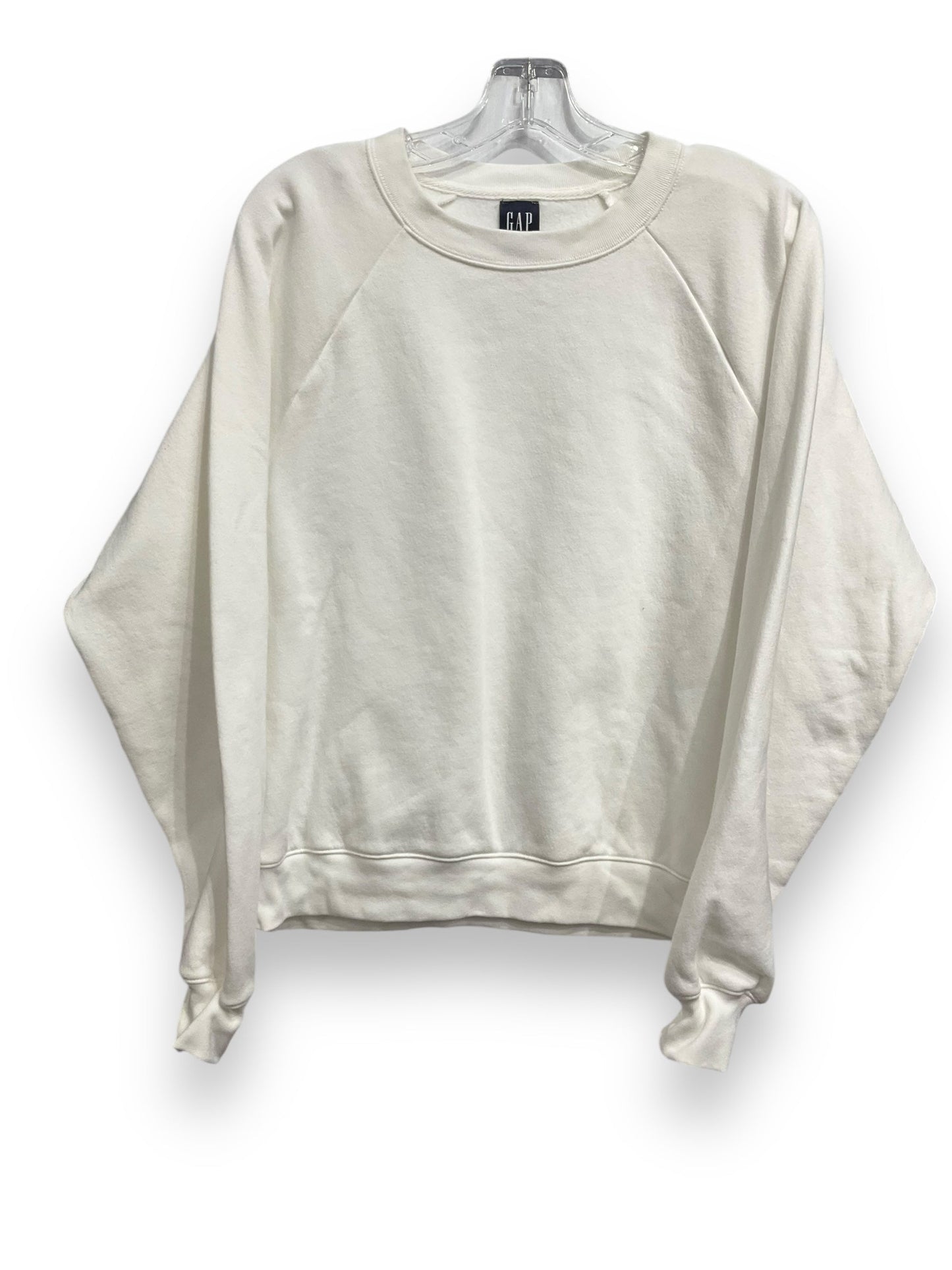 Sweatshirt Crewneck By Gap In White, Size: M