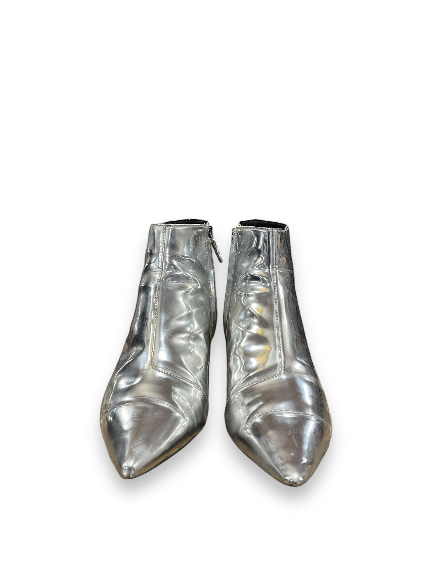 Shoes Heels Kitten By Zara Women In Silver, Size: 10.5