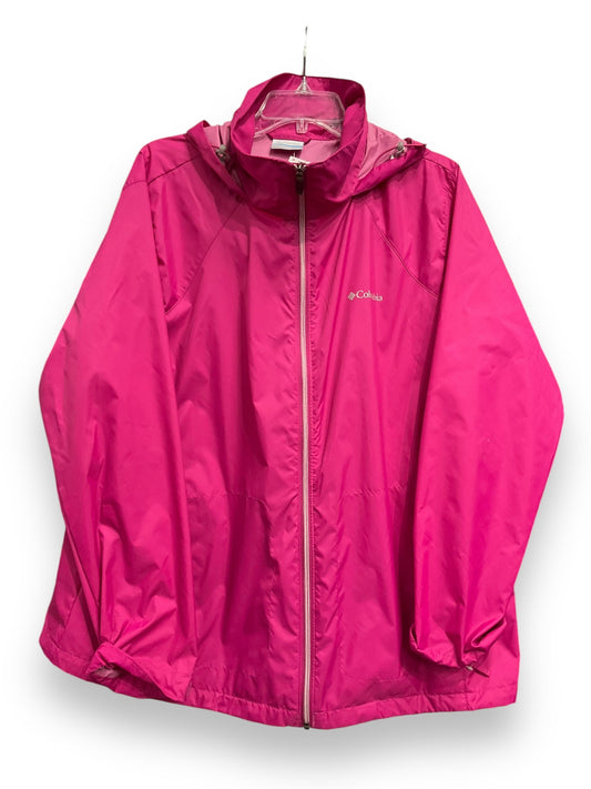 Jacket Windbreaker By Columbia In Pink, Size: 2x