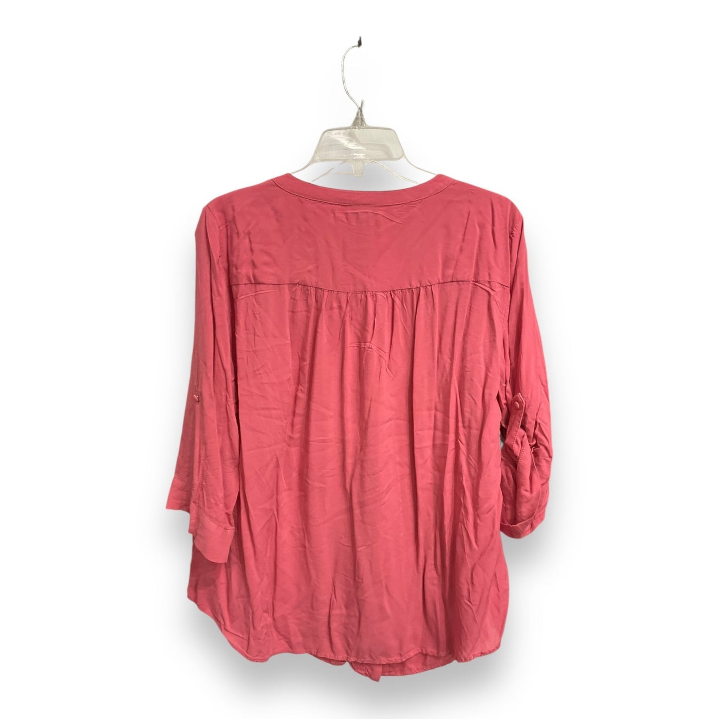 Top 3/4 Sleeve By Torrid In Pink, Size: 1x