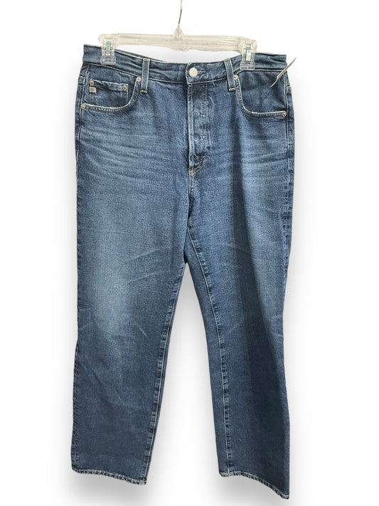 Jeans Straight By Adriano Goldschmied In Blue Denim, Size: 12