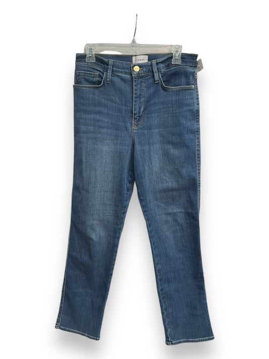 Jeans Skinny By Frame In Blue Denim, Size: 8