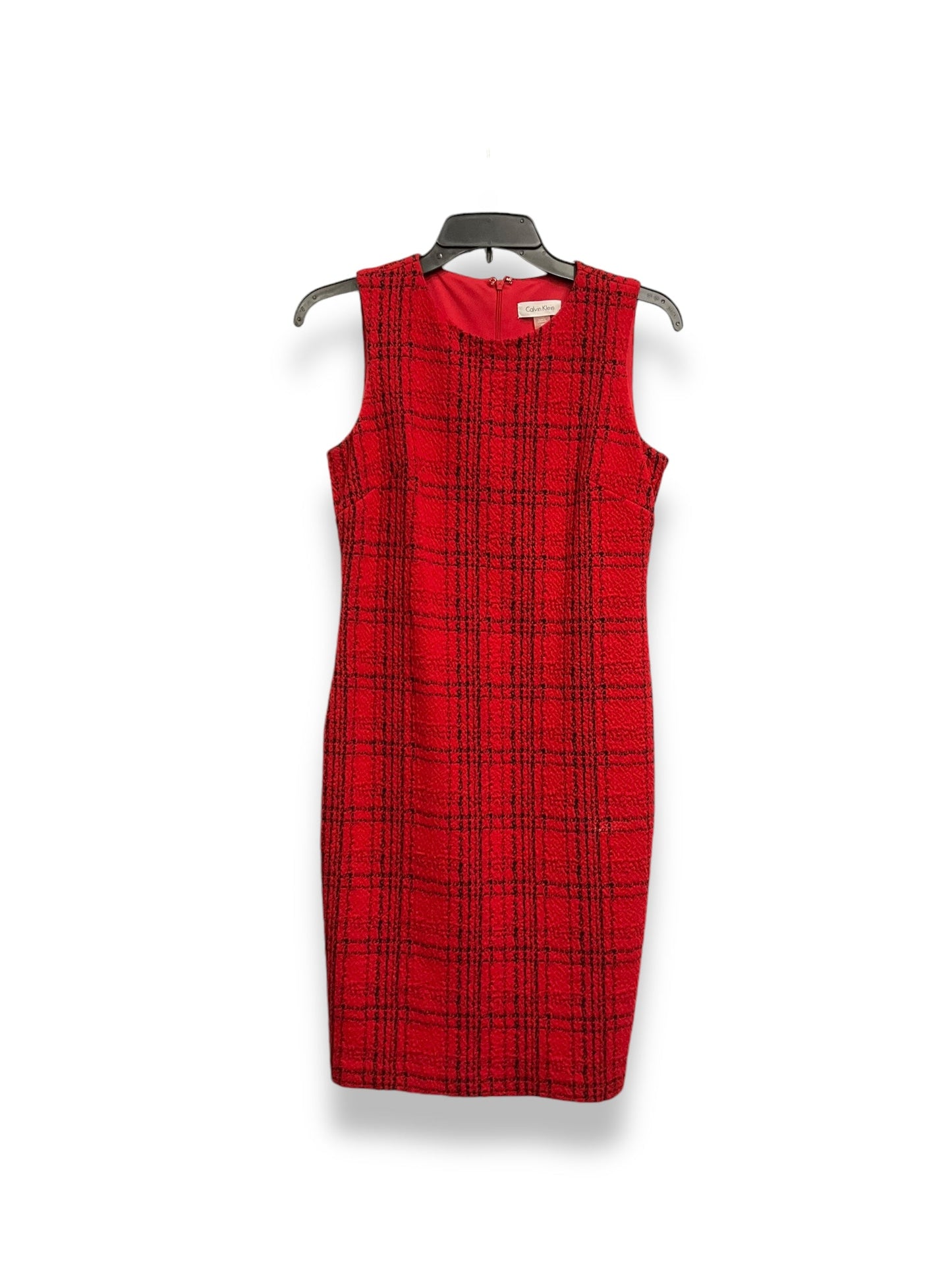 Dress Casual Midi By Calvin Klein In Red, Size: Sp