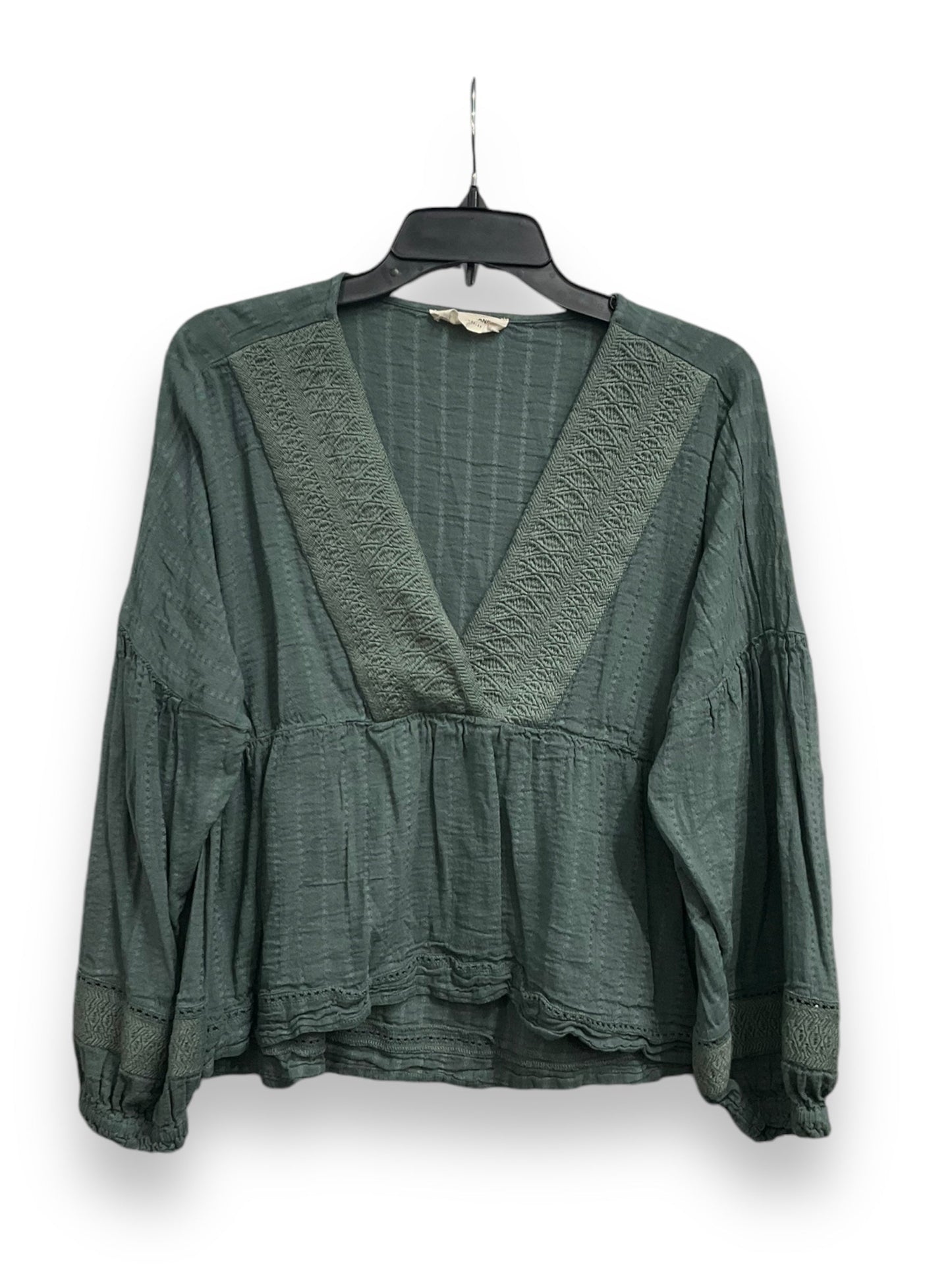 Top Long Sleeve By Lucky Brand In Green, Size: L