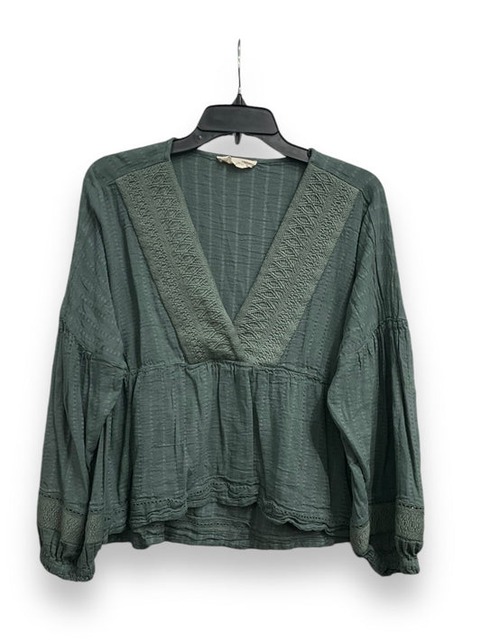 Top Long Sleeve By Lucky Brand In Green, Size: L