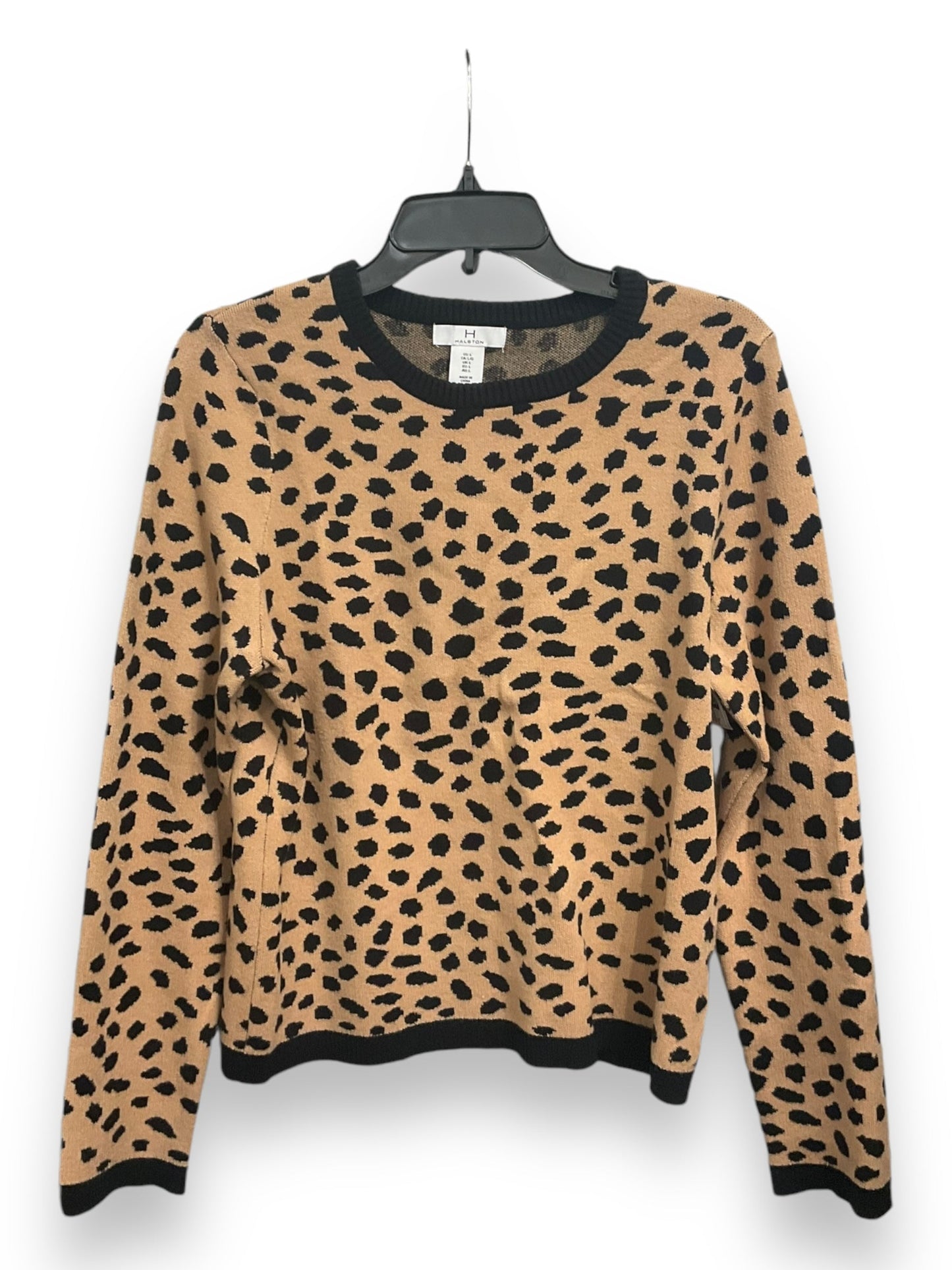 Sweater By Halston In Animal Print, Size: L