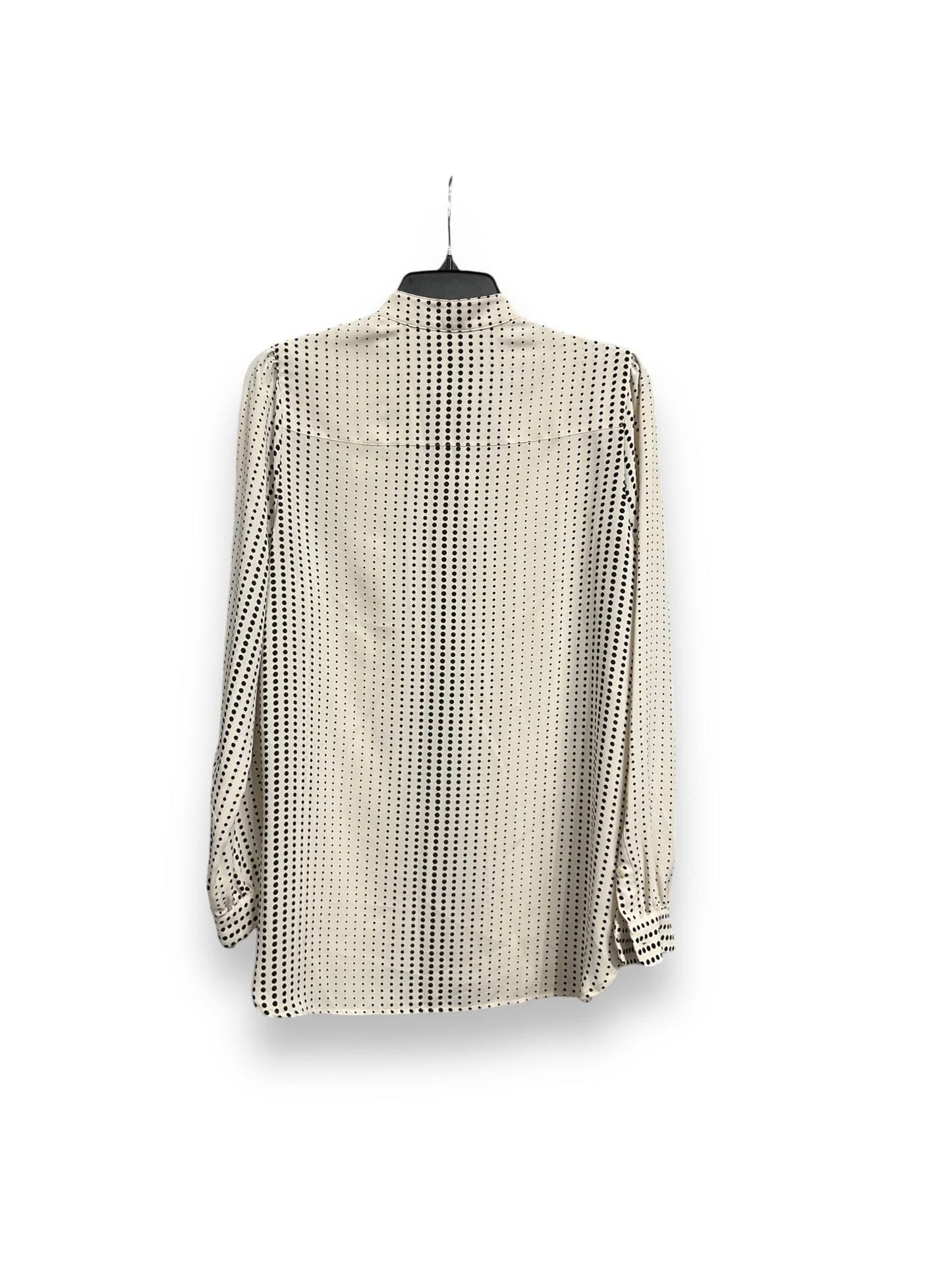 Blouse Long Sleeve By Anne Klein In Polkadot Pattern, Size: S