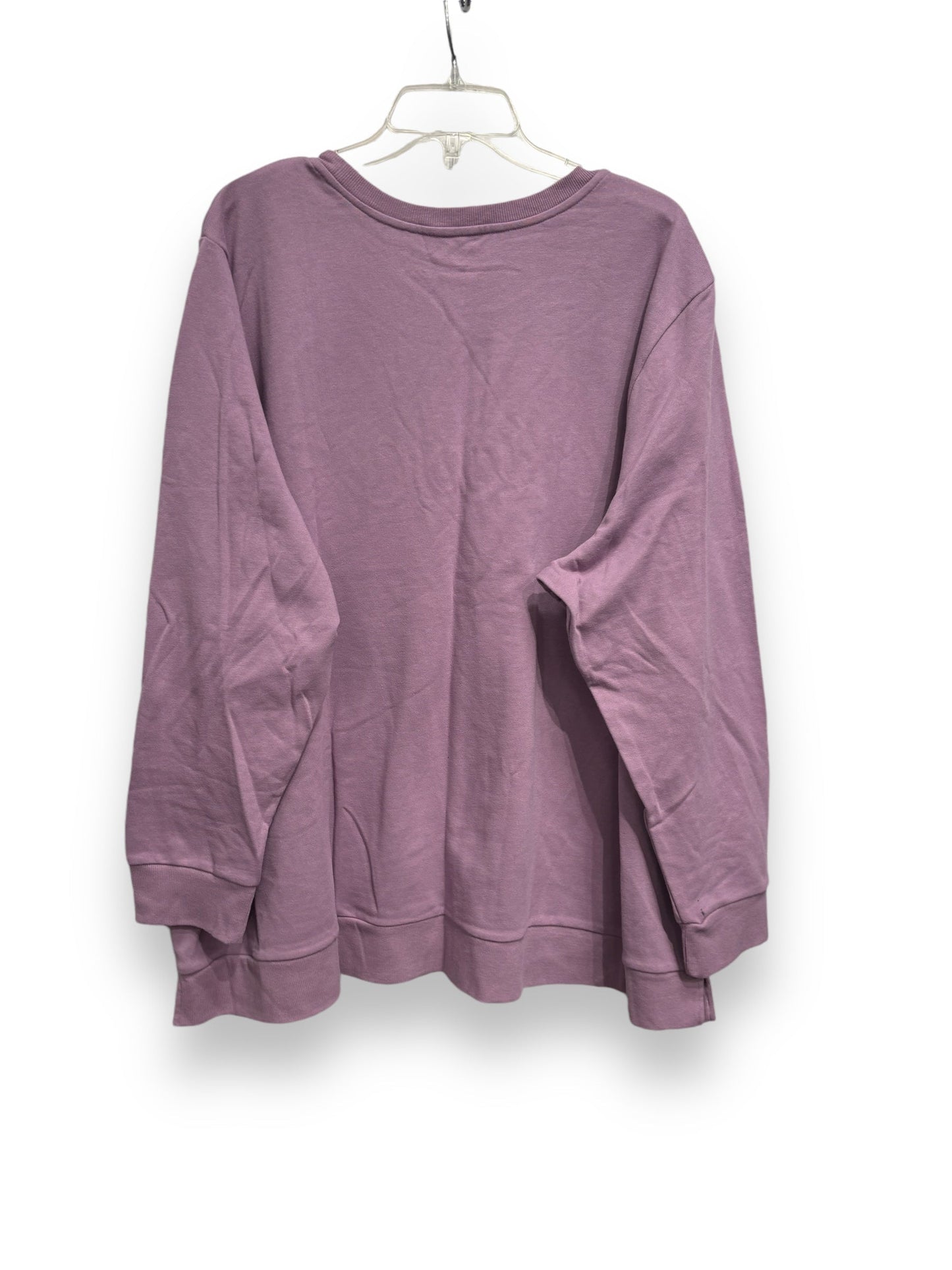 Sweatshirt Crewneck By Lane Bryant In Purple, Size: 4x