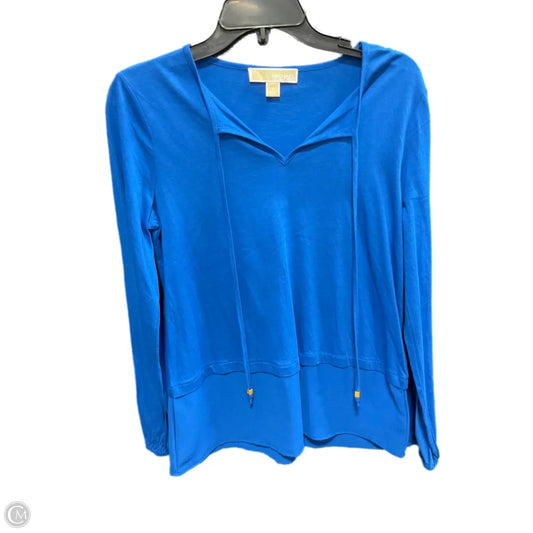 Top Long Sleeve By Michael By Michael Kors In Blue, Size: S